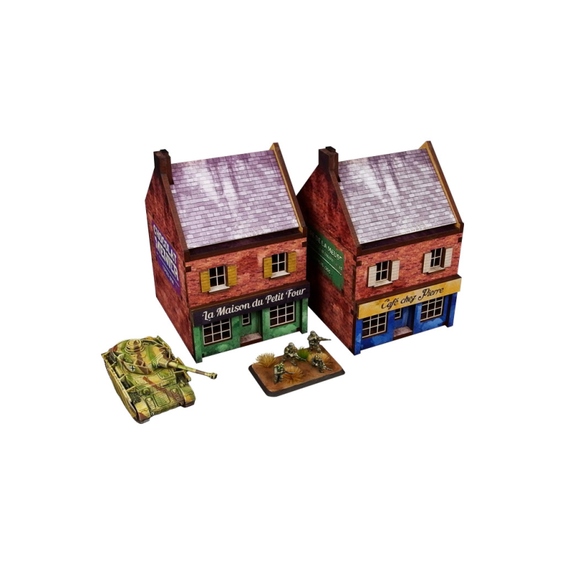 WW2 Normandy Cafe PREPAINTED 15mm