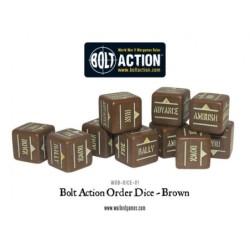 Bolt Action Orders Dice - Brown (12)