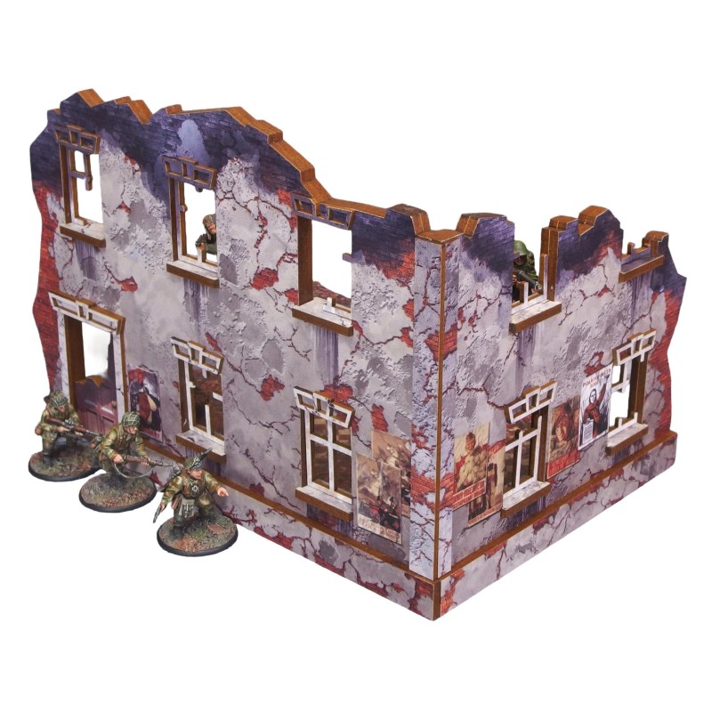 WW2 Ostfront Stalingrad Univermag Right (1) (Prepintado) [28mm/1:56]