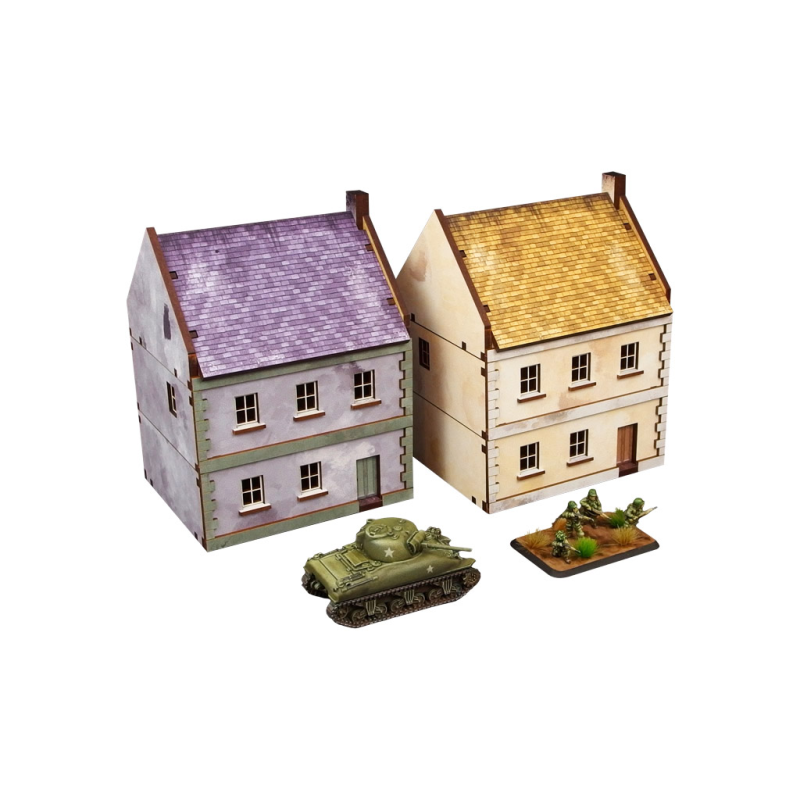 WW2 Normandy Townhouse 3  (Prepintado) 15mm