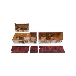 WW2 Normandy Homestead w. Stable  (Prepintado) 15mm