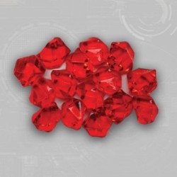 Red Gem Acrylic Tokens (50)