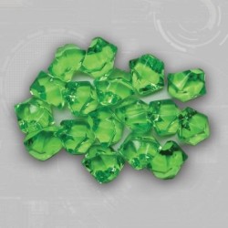 Green Gem Acrylic Tokens (50)